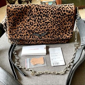 Zadig & Voltaire Rocky Flocked Leo Suede Bag
